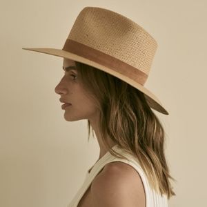 Janessa Leone Packable Straw Fedora-Alexei